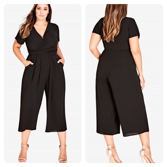 city chic jumpsuit black